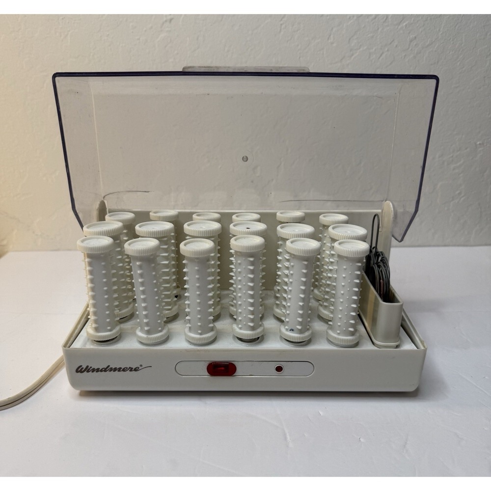 Vintage Windmere Hot Hair Curlers SS-182 Hairsetter 18 Rollers 20 Clips Salon